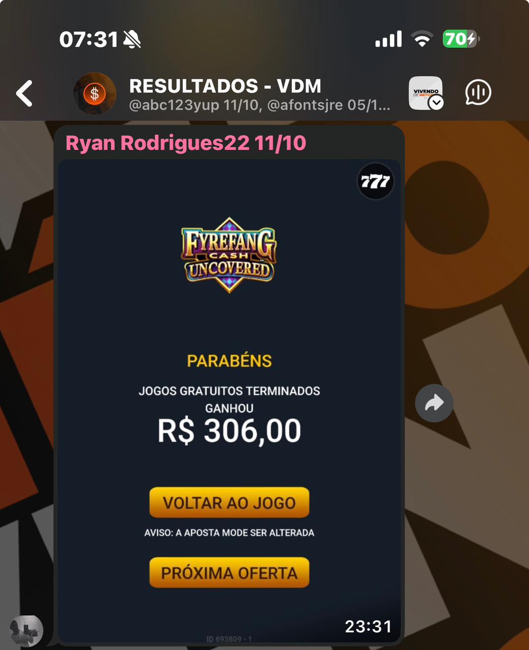 Resultado de Aluno VDM